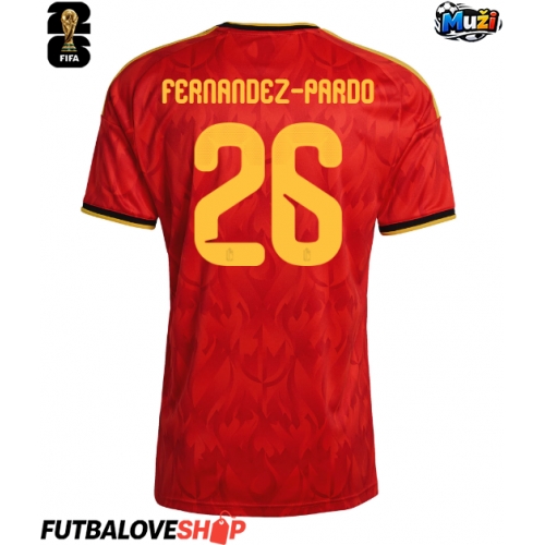 Dres Belgicko Matias Fernandez-Pardo #26 Domáci MS 2026 Krátky Rukáv